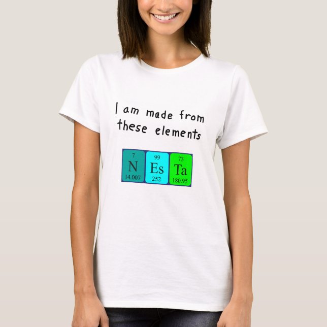 Camisa de nombre de tabla periódica Nesta 7 (Anverso)