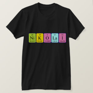 Camisa de nombre de tabla periódica Nikolai