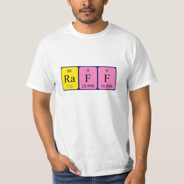 Camisa de nombre de tabla periódica Raff (Anverso)