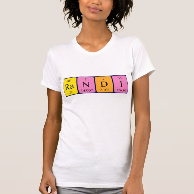 Camisa de nombre de tabla periódica Randi (Anverso)