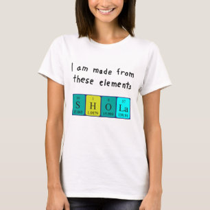 Camisa de nombre de tabla periódica Shola