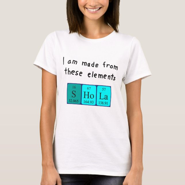 Camisa de nombre de tabla periódica Shola (Anverso)