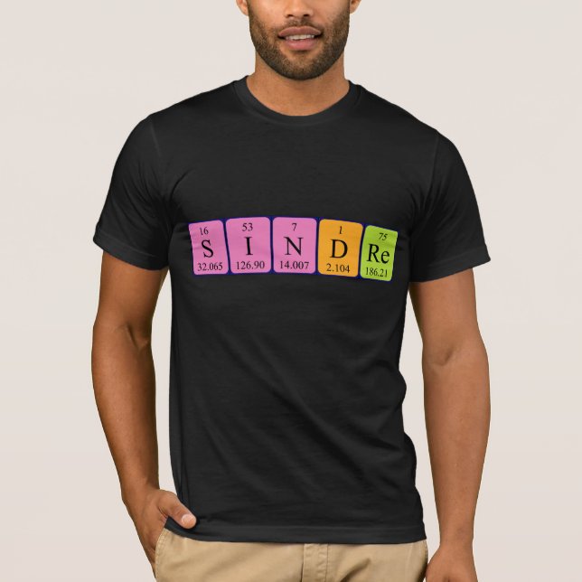 Camisa de nombre de tabla periódica Sindre (Anverso)
