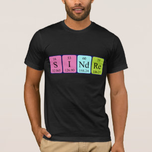 Camisa de nombre de tabla periódica Sindre