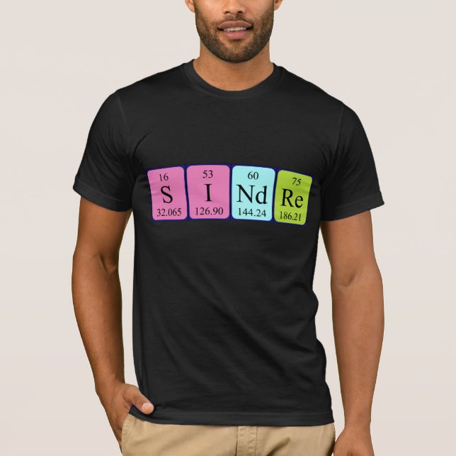 Camisa de nombre de tabla periódica Sindre (Anverso)