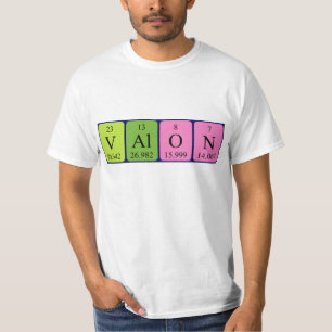 Camisa de nombre de tabla periódica Valon