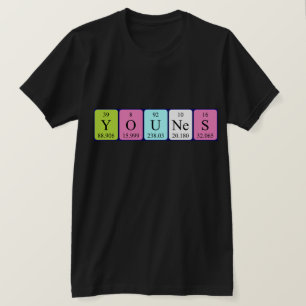 Camisa de nombre de tabla periódica Younes