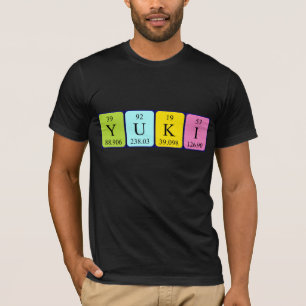 Camisa de nombre de tabla periódica Yuki