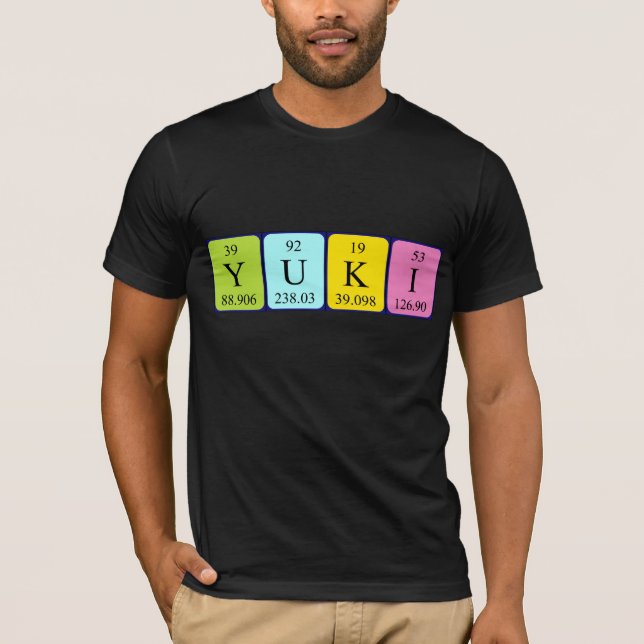Camisa de nombre de tabla periódica Yuki (Anverso)