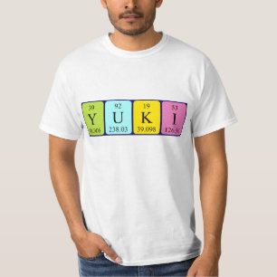 Camisa de nombre de tabla periódica Yuki