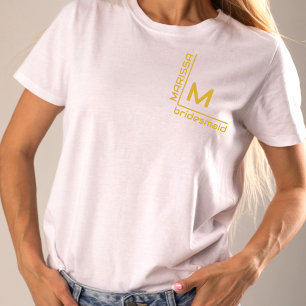 Camisa de novias minimalista personalizada en blan