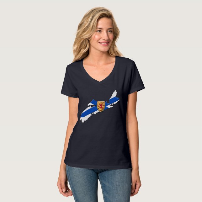 Camisa de Nueva Escocia Camisa Halifax Camisa Nova (Anverso completo)