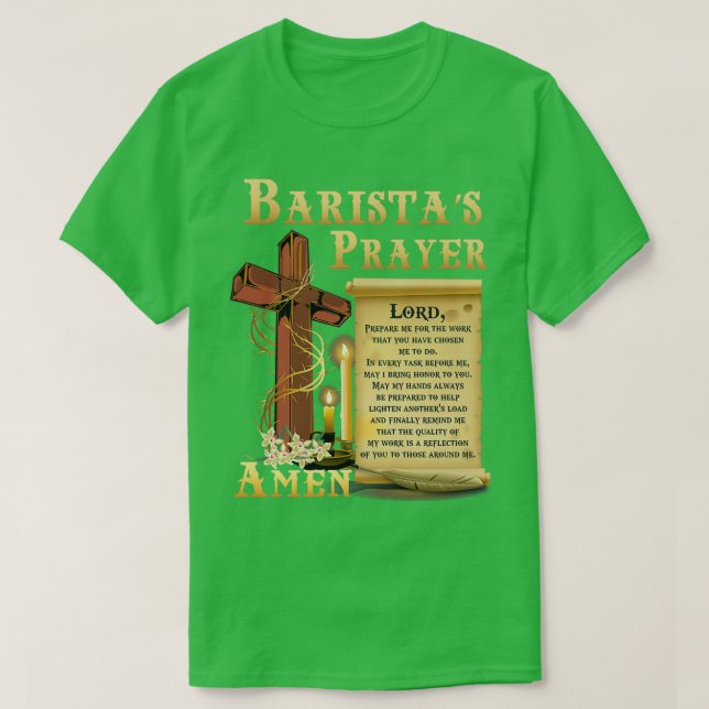 Camisa de oración de Barista (Diseño del anverso)