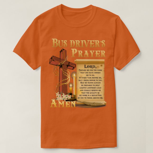 Camisa de oración para conductores de autobús (Diseño del anverso)