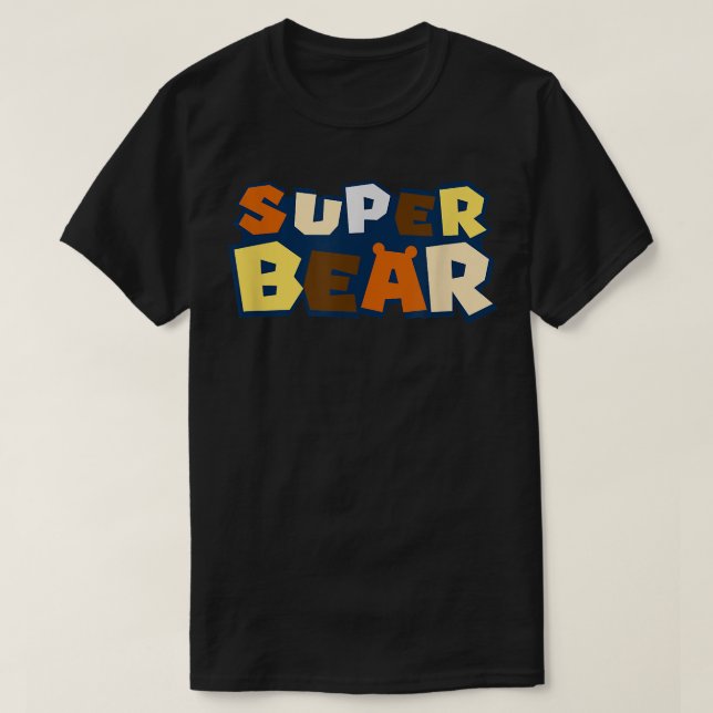 Camisa de oso gay con bandera de orgullo gay súper (Diseño del anverso)
