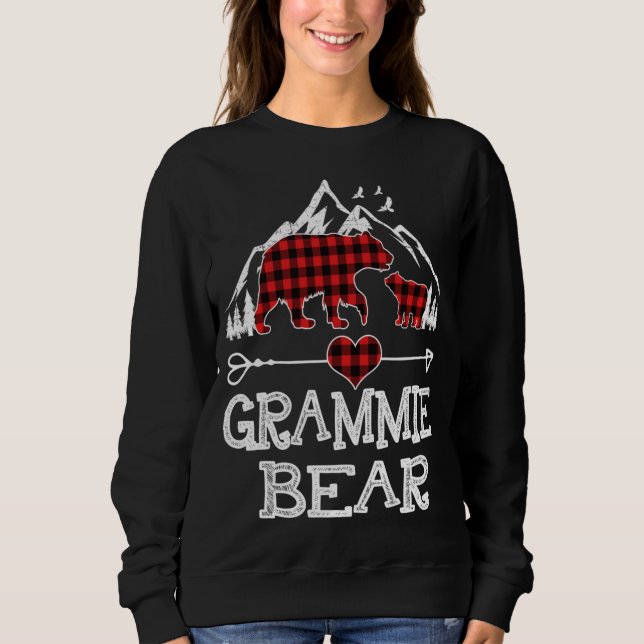 Camisa De Oso Grammie, Oso Grammie De Buffalo Rojo (Anverso)