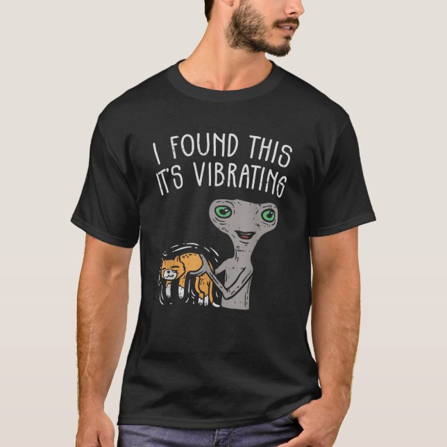 Camisa de OVNI divertida para Alien y Cat Tee (Anverso)