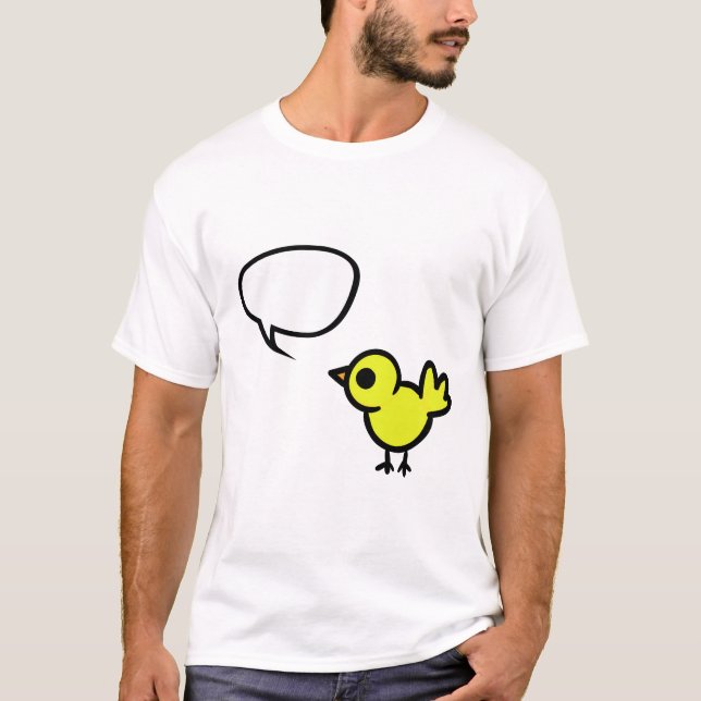 Camisa de pájaro tuiteando (Anverso)