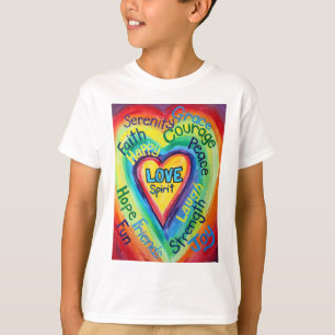 Camisa de palabras de espíritu arcoiris (imagen do