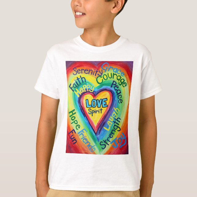 Camisa de palabras de espíritu arcoiris (imagen do (Anverso)