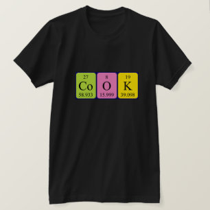 Camisa de palabras de tabla periódica de Cook
