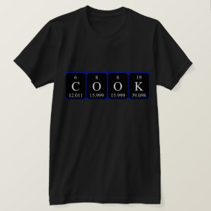 Camisa de palabras de tabla periódica de Cook
