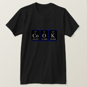 Camisa de palabras de tabla periódica de Cook