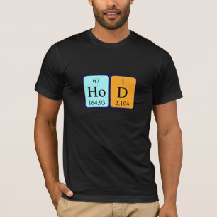Camisa de palabras de tabla periódica HoD