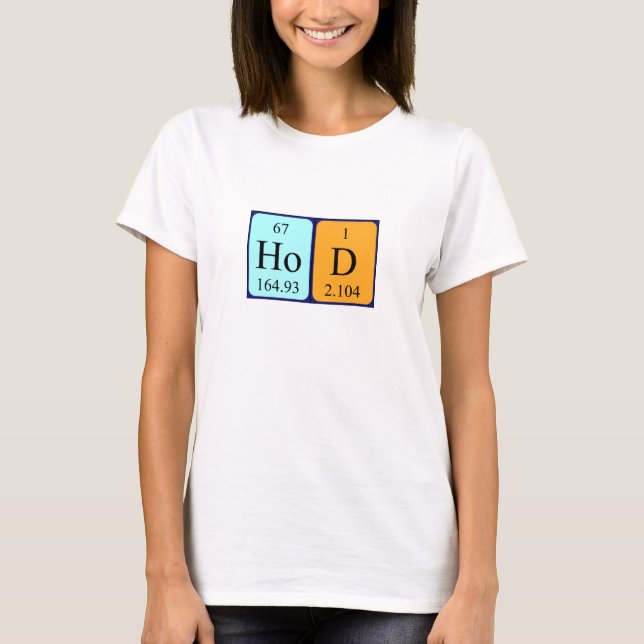 Camisa de palabras de tabla periódica HoD (Anverso)