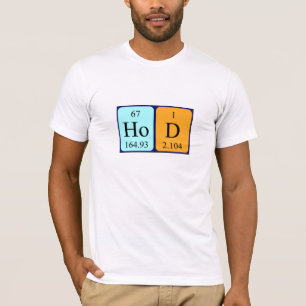 Camisa de palabras de tabla periódica HoD