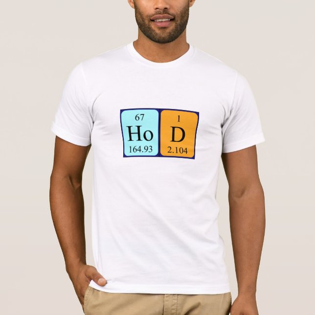 Camisa de palabras de tabla periódica HoD (Anverso)