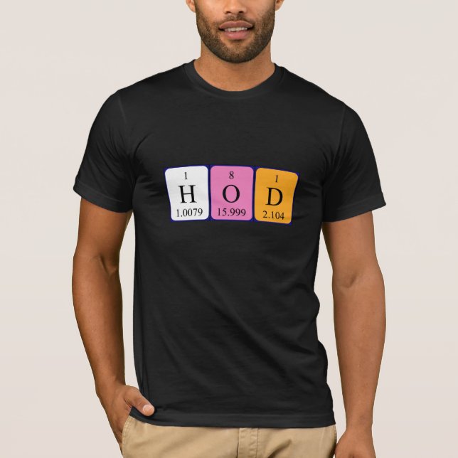 Camisa de palabras de tabla periódica HoD (Anverso)