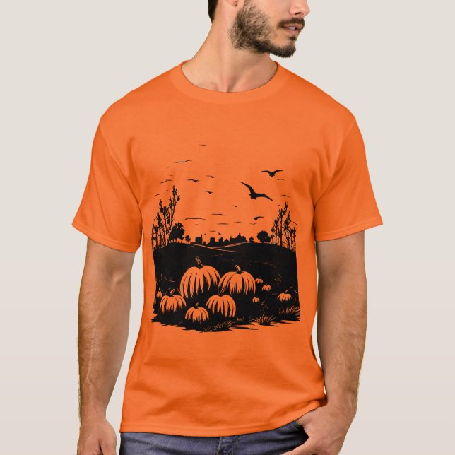 Camisa de parche de calabaza de otoño (Anverso)
