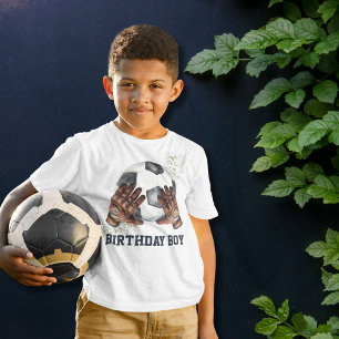 Camisa de partido de cumpleaños de fútbol para niñ