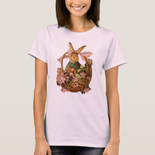 Camisa de Pascua de la cesta del conejito del
