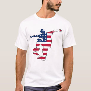 Camisa de patinador de la bandera de Estados Unido