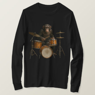 Camisa de patrón de tambor de mono