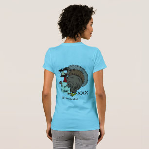 camisa de pavo, t-2X