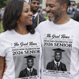 Camisa de periódico de graduación, madre orgullosa