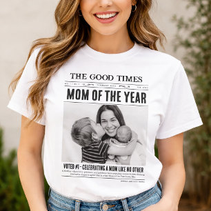 Camisa de periódico personalizada, regalo de mamá