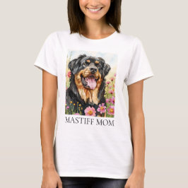 Camisa de perro acuarela de mamá de Mastiff