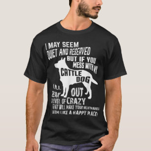 Camisa de perro de ganado loco Crazy Gracioso Blue
