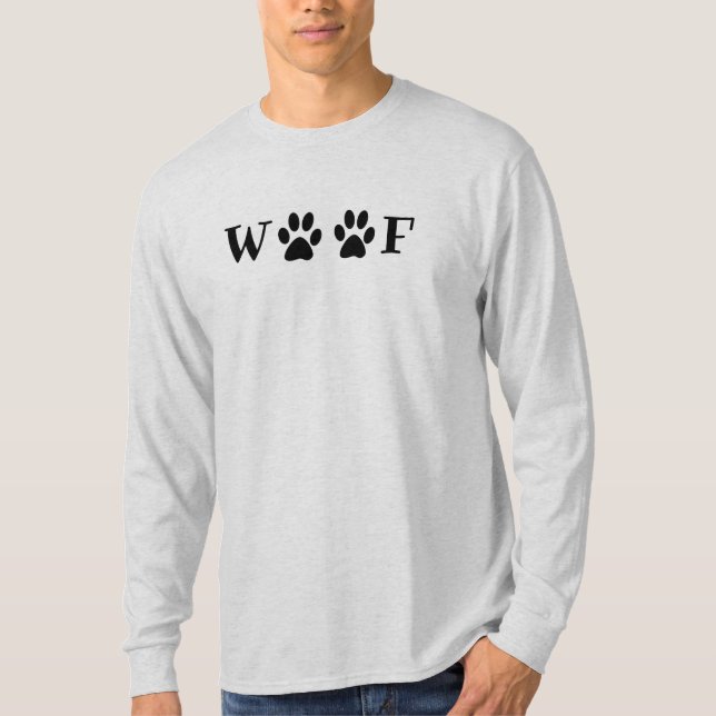 Camisa de perro de larga manga para hombres (Anverso)