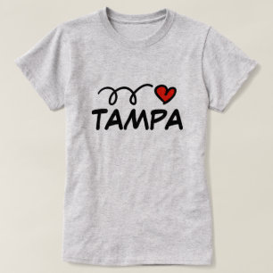 Camisa de personalizado de H H H Tampa con corazón