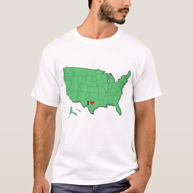 Camisa de personalizado "I Love My Home State", ma (Anverso)