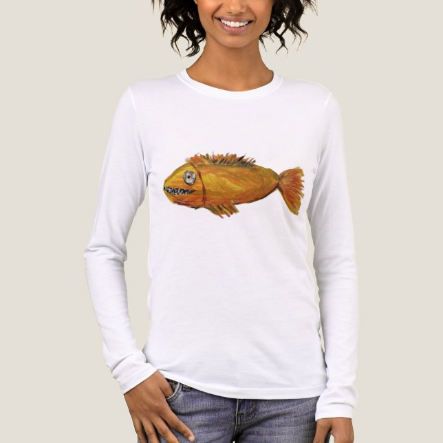 Camisa de pescado toothy naranja (Anverso)
