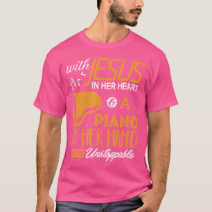 Camisa de piano con Jesús en su corazón pianista m