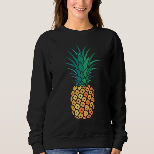 Camisa de Piña Mujeres Hombres Verano Fruta Aloha  (Anverso)