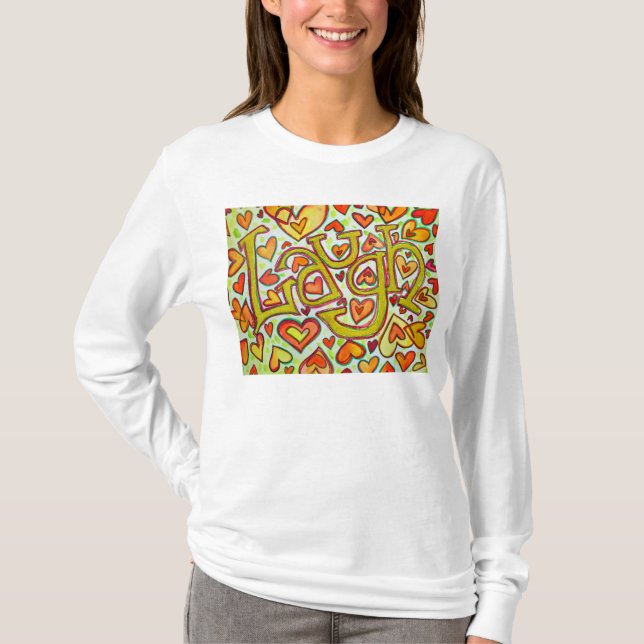 Camisa de pintura de arte de palabras de risa (Anverso)