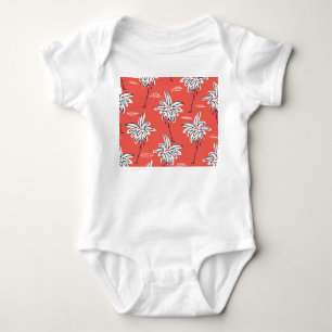 Camisa de playa hawaiana, patrón de palma de doodl